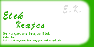 elek krajcs business card